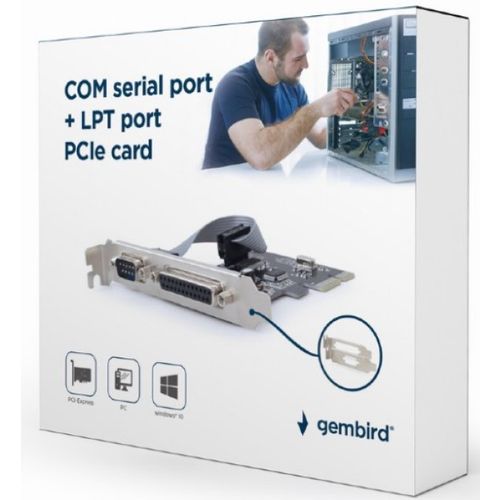 PEX-COMLPT-01 Gembird COM serial port+LPT port PCI-Express add-on card, +extra low-profile bracket slika 4