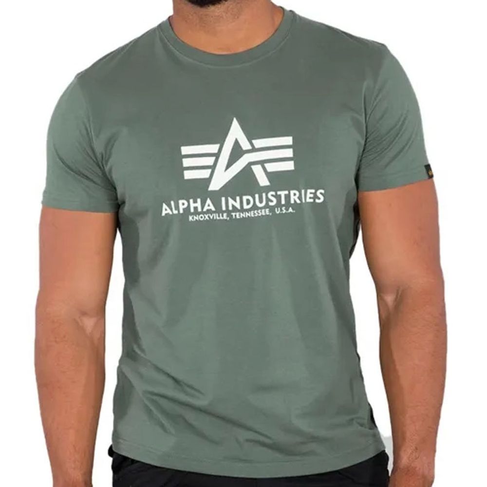Alpha Industries Muška majica kratkih rukava Basic, Zelena slika 5