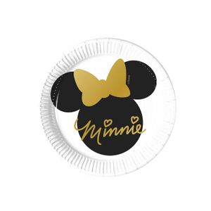Papirni tanjirići Minnie Gold 20 cm, 8/1