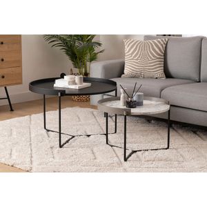Nesting table Mandy - Set od 2 komada u antracit boji