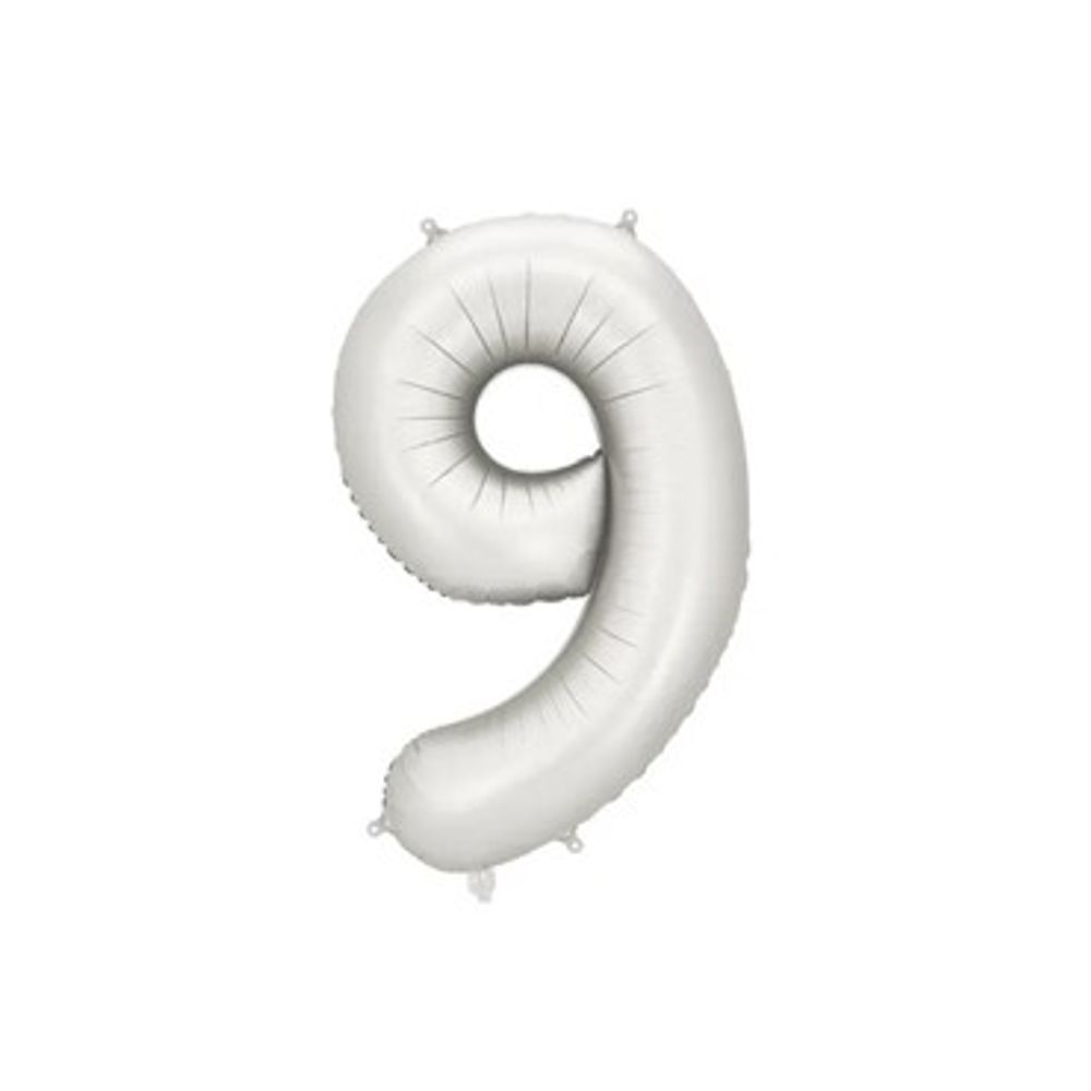 FB1S-9-018 Folijski balon 9 - Srebrni, 86 cm slika 1