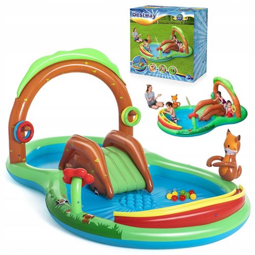 53093  BESTWAY BAZEN ZA DECU FRIENDLY WOODS PLAY CENTER 295 cm x 199 cm x 13 cm slika 2