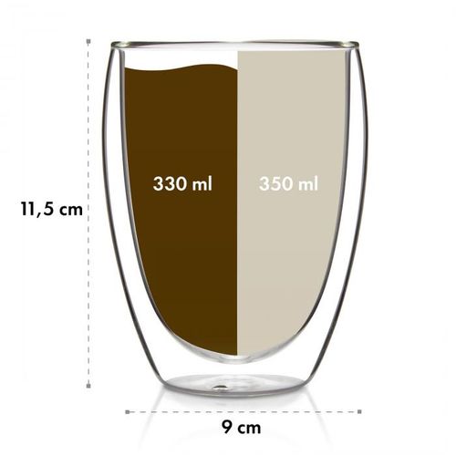 Klarstein Glaswerk Jesolo termo čaše s dvostrukim staklom, Proziran slika 3