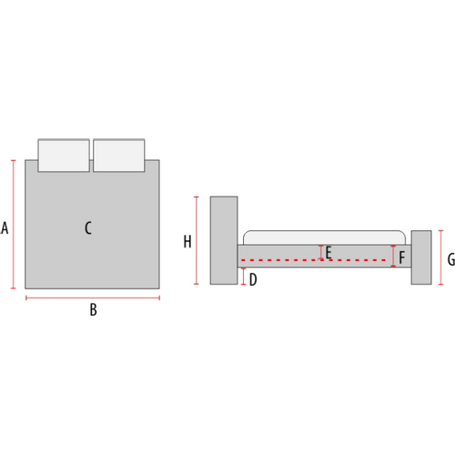 Krevet BIRMA 200*90 cm - metal slika 4