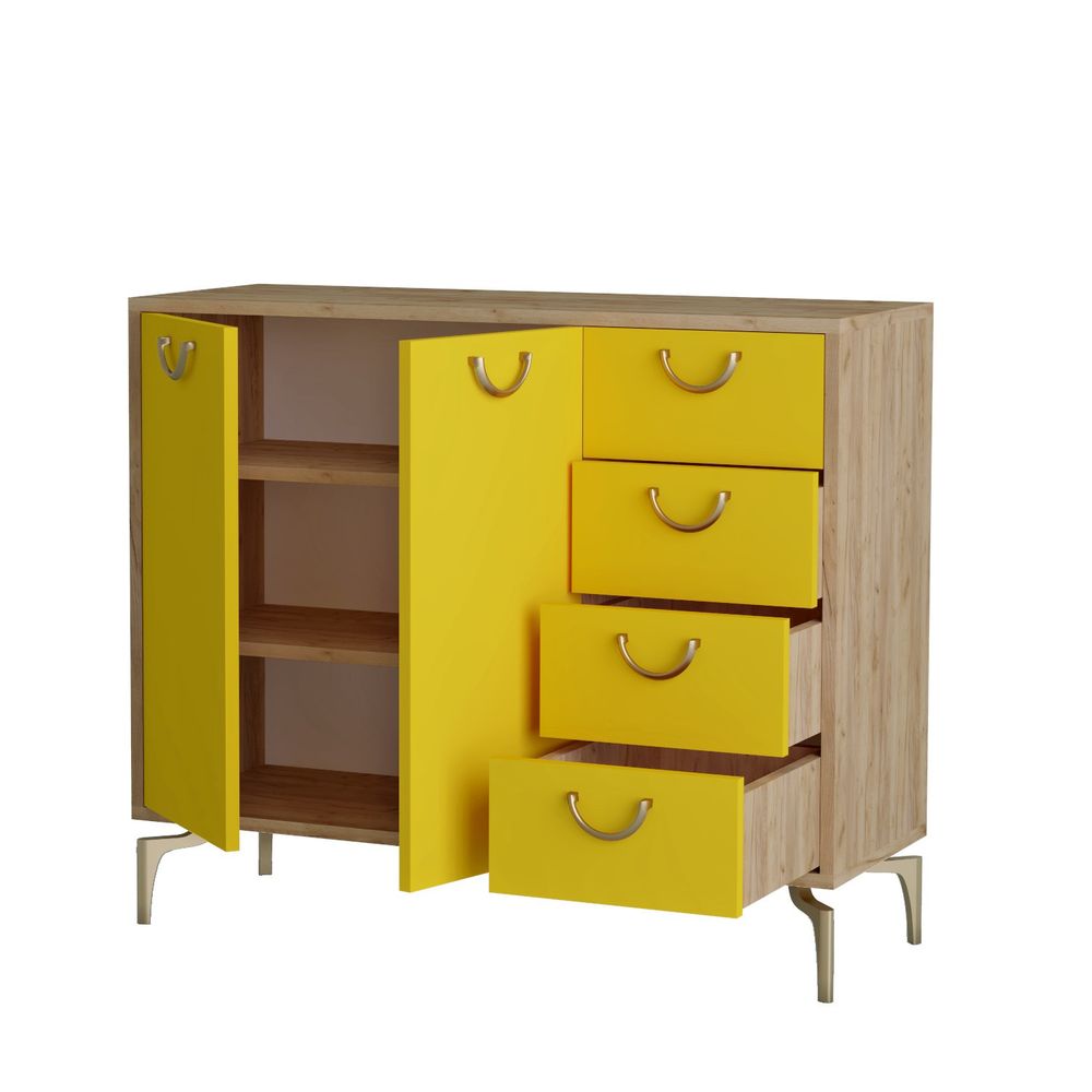 ZEA Oak Žuti Kabinet za Cipele slika 4