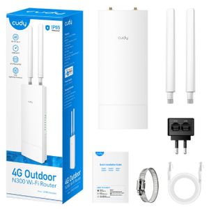 Cudy LT500 Outdoor 4G LTE Cat 4 AC1200 Wi-Fi Route, Nano SIM Slot, 10/100 Mbps WAN/LAN