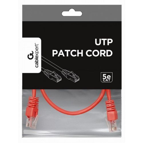 PP12-0.25M/R Gembird Mrezni kabl, CAT5e UTP Patch cord 0.25m red slika 3