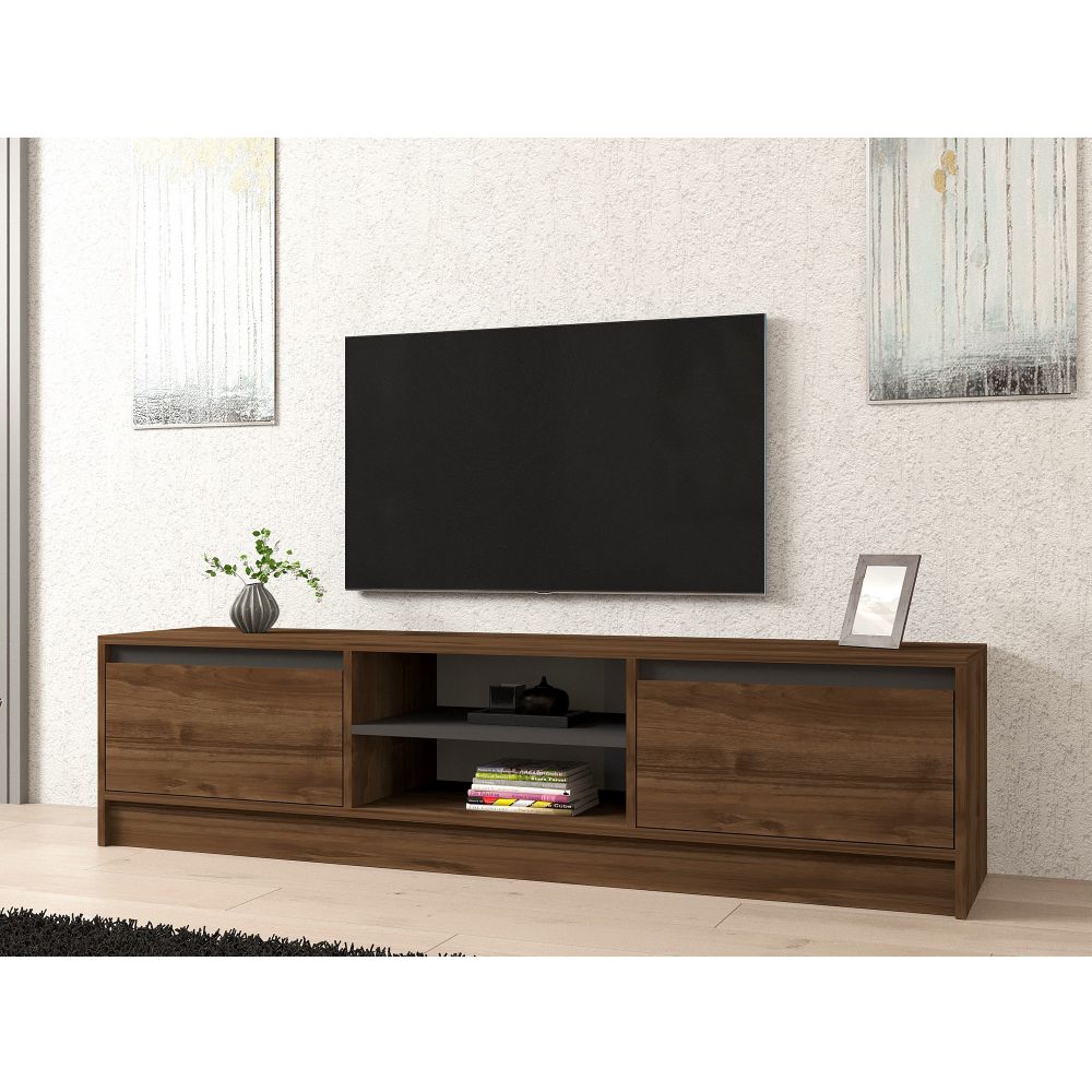 Olça - TV Stalak, nijansa Orahovog Drveta, Antracit slika 1