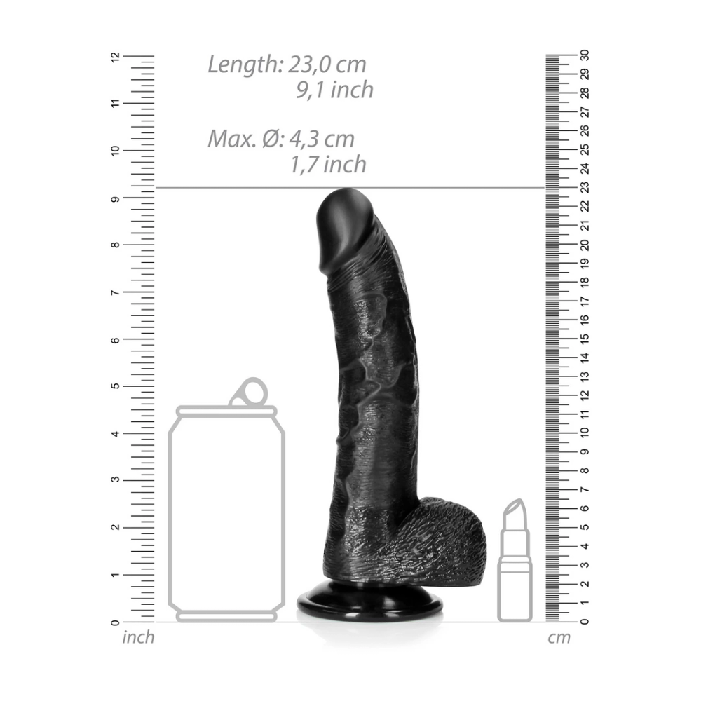 RealRock by Shots Zakrivljeni realistični dildo s kuglicama i vakuumom - 8 / 20,5 cm slika 5