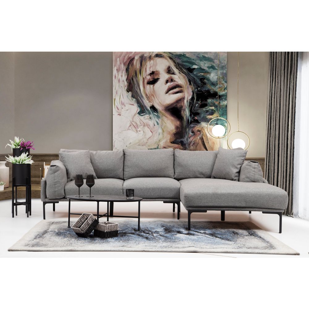Leo Ugaona Sofa Desna - Siva slika 3