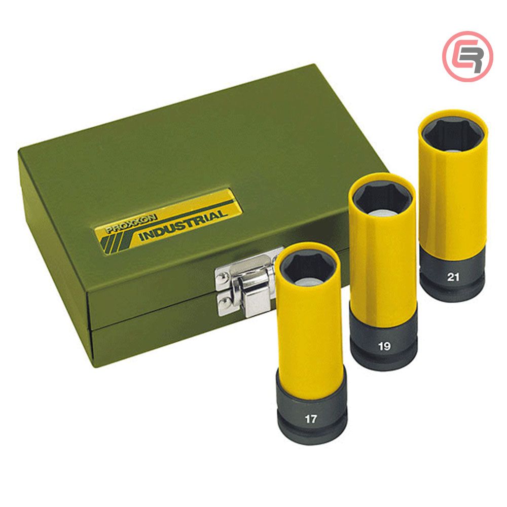 Proxxon Garnitura Nasadnih Ključeva Udarnih Dugih 1/2" Sa PVC Zaštitom 17-19-21 / 85 mm - 23938 slika 1