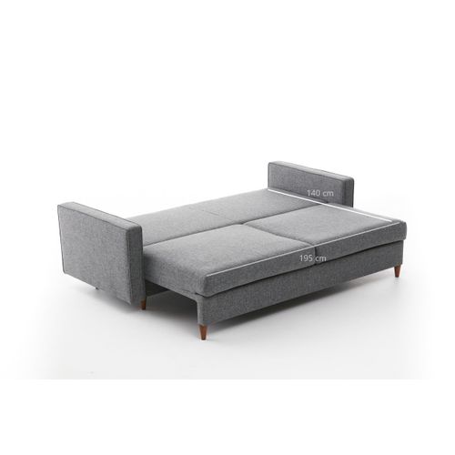 Atelier Del Sofa Trosjed na razvlačenje, Sivo, Eva - Grey slika 9