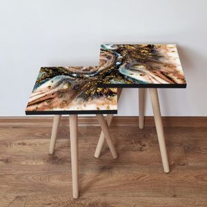 2SHP148 - Multicolor Multicolor Nesting Table (2 Pieces)