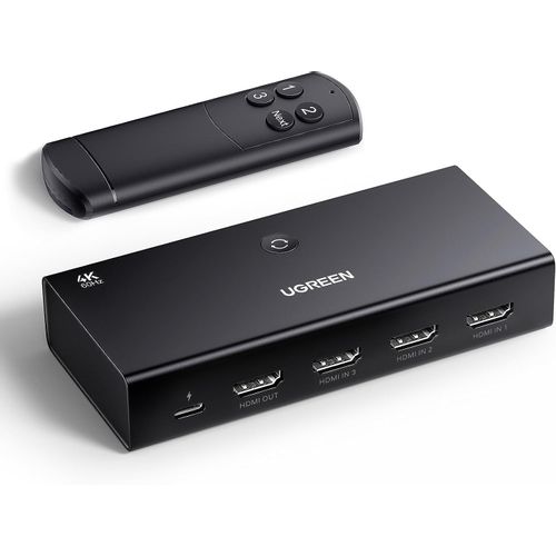 Ugreen HDMI preklopnik 4K@60Hz, 3 u 1 splitter s podrškom za 3D HDR Dolby Atmos slika 2