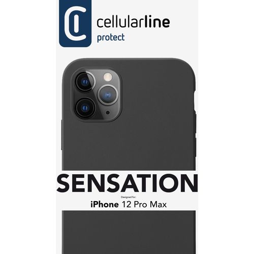 Cellularline Sensation silikonska maskica za iPhone 12 Pro Max crna slika 3
