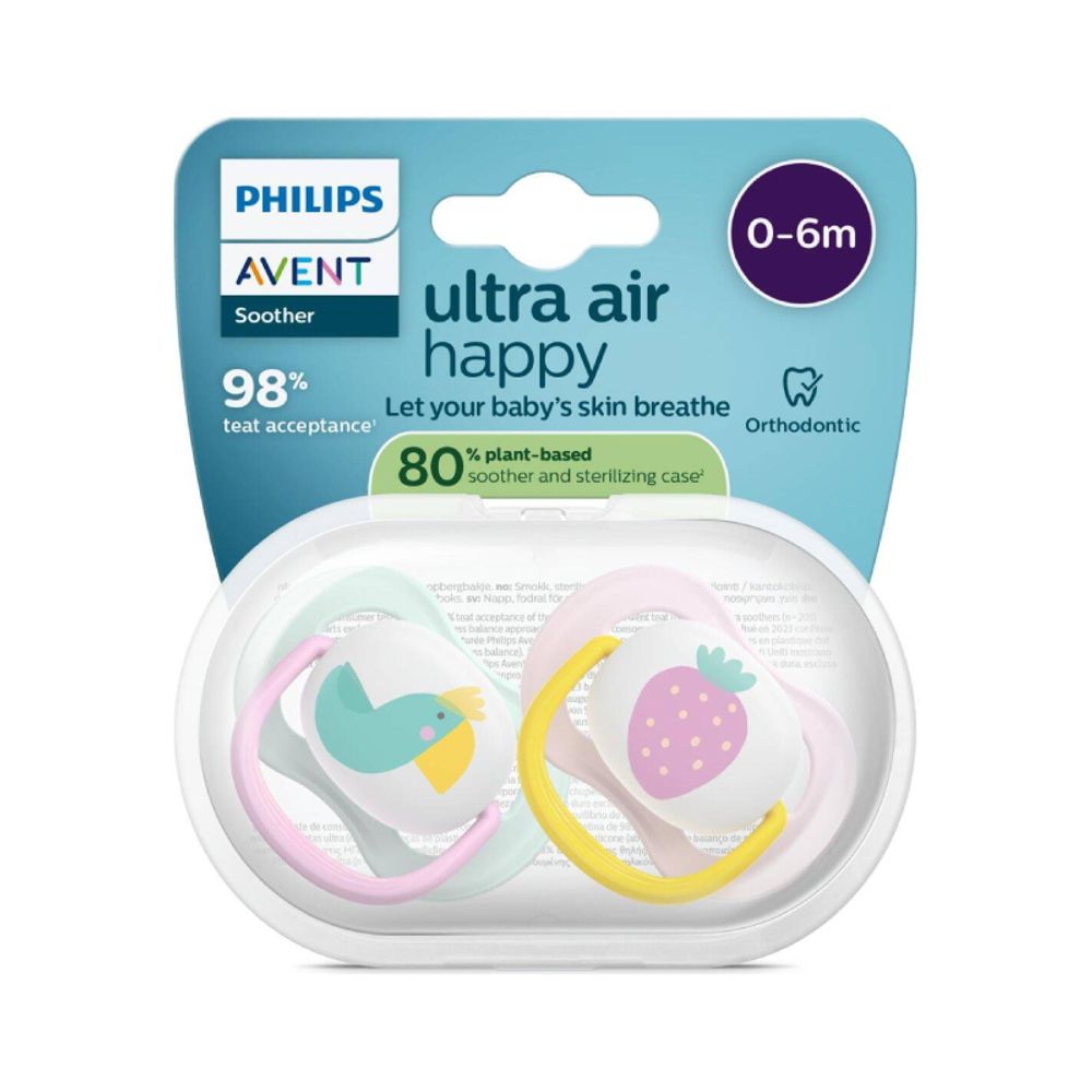 Philips Avent Duda varalica Ultra Air Happy 0-6mj Girl, 2kom SCF080/24 slika 2