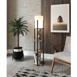 Podna lampa Nora SRC, crna