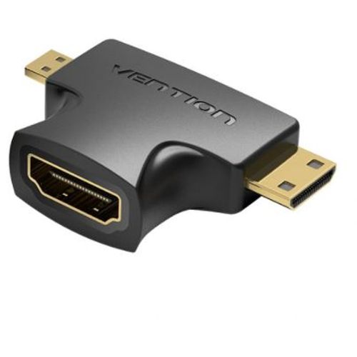 Vention 2 in 1 Mini HDMI and Micro HDMI Male to HDMI Female Adapter Black slika 1