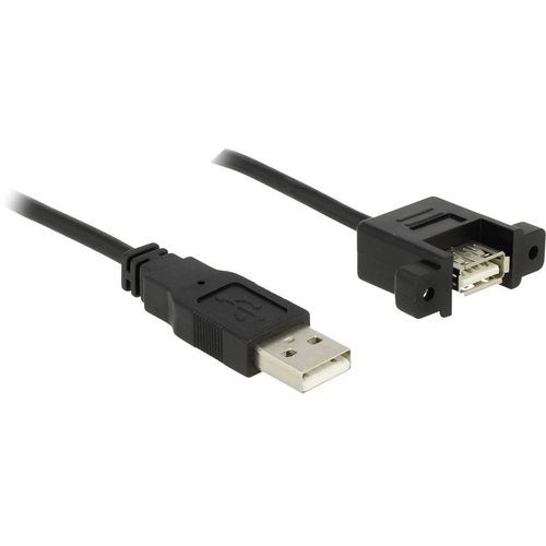 Delock USB kabel USB 2.0 USB-A utikač, USB-A utičnica 0.25 m crna pozlaćeni kontakti 85462 slika 2