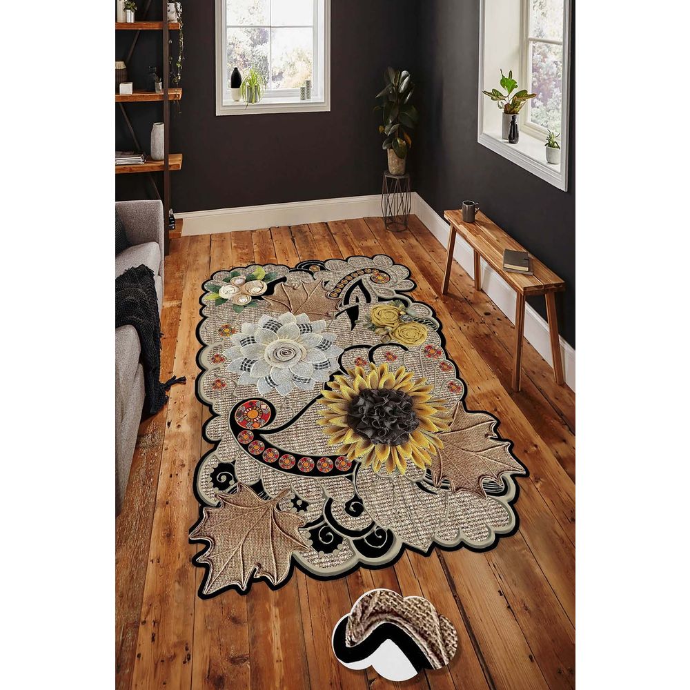 Tanki višebojni tepih sa digitalnim printom  HMNT974 (60 x 100 cm) slika 1