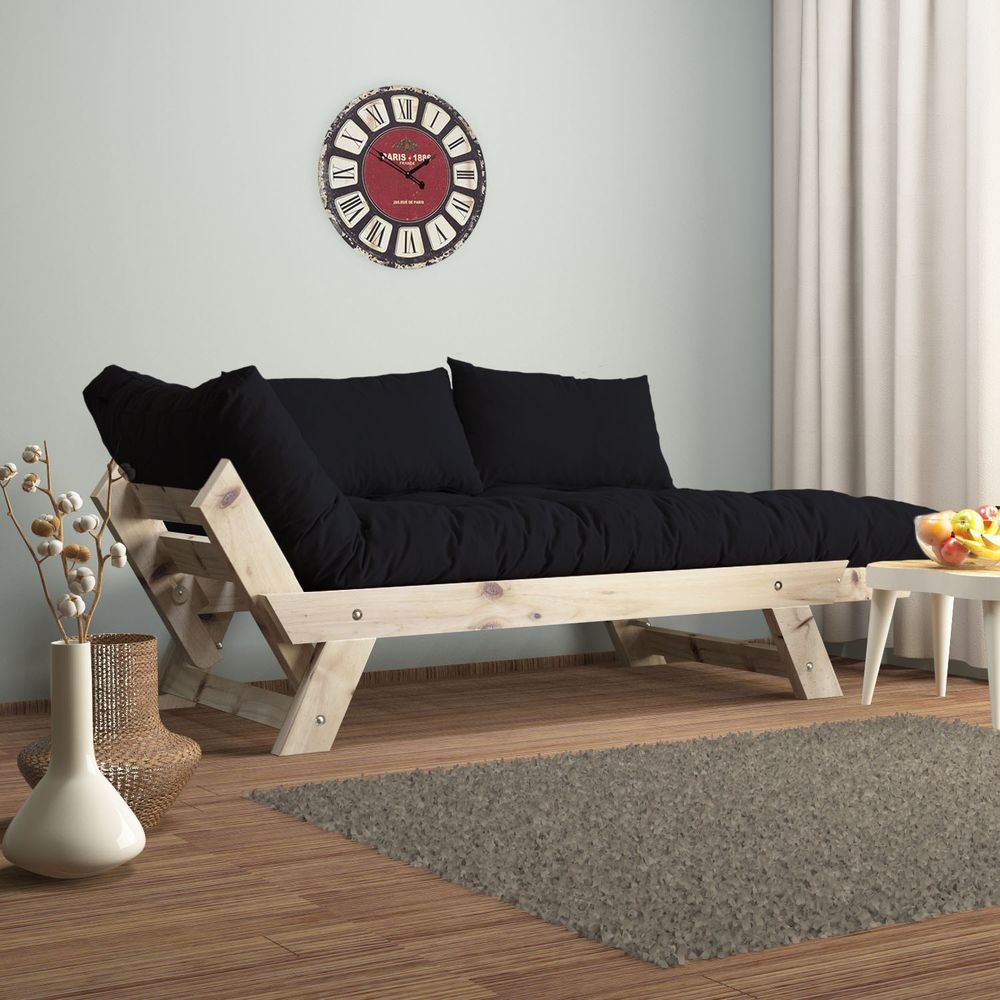 Dvosjed sofa CPT8111-210 - boje: Prirodna, Crna i Vrtna slika 2