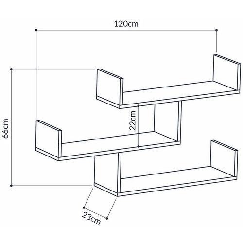 Tibet - Anthracite Anthracite Wall Shelf slika 4