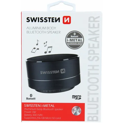 Swissten Bluetooth zvučnik 3W i-metal crna slika 2