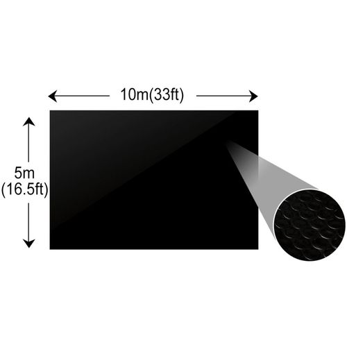 Pravokutni PE solarni crni pokrivač za bazen 10 x 5m slika 7