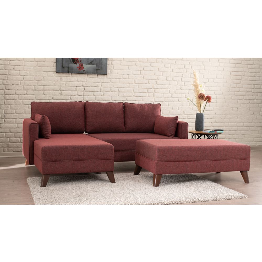 Bella Ugaona Sofa Lijeva 2 - Grimizno Crvena slika 1