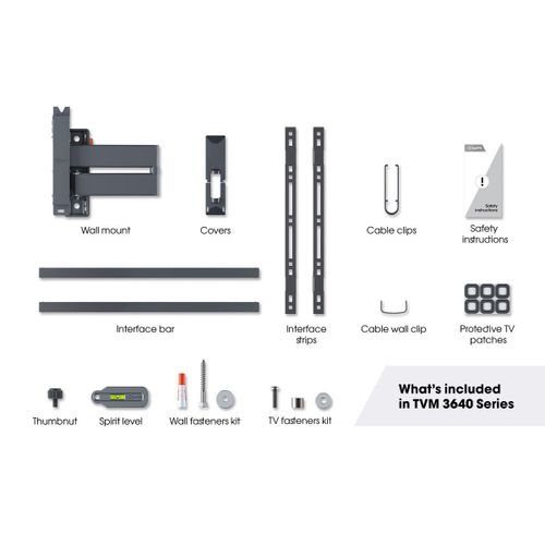 Vogels TVM3643, zidni nosač za ekrane od 40"-77", nagib do 20° pomak 180°, 35kg slika 6