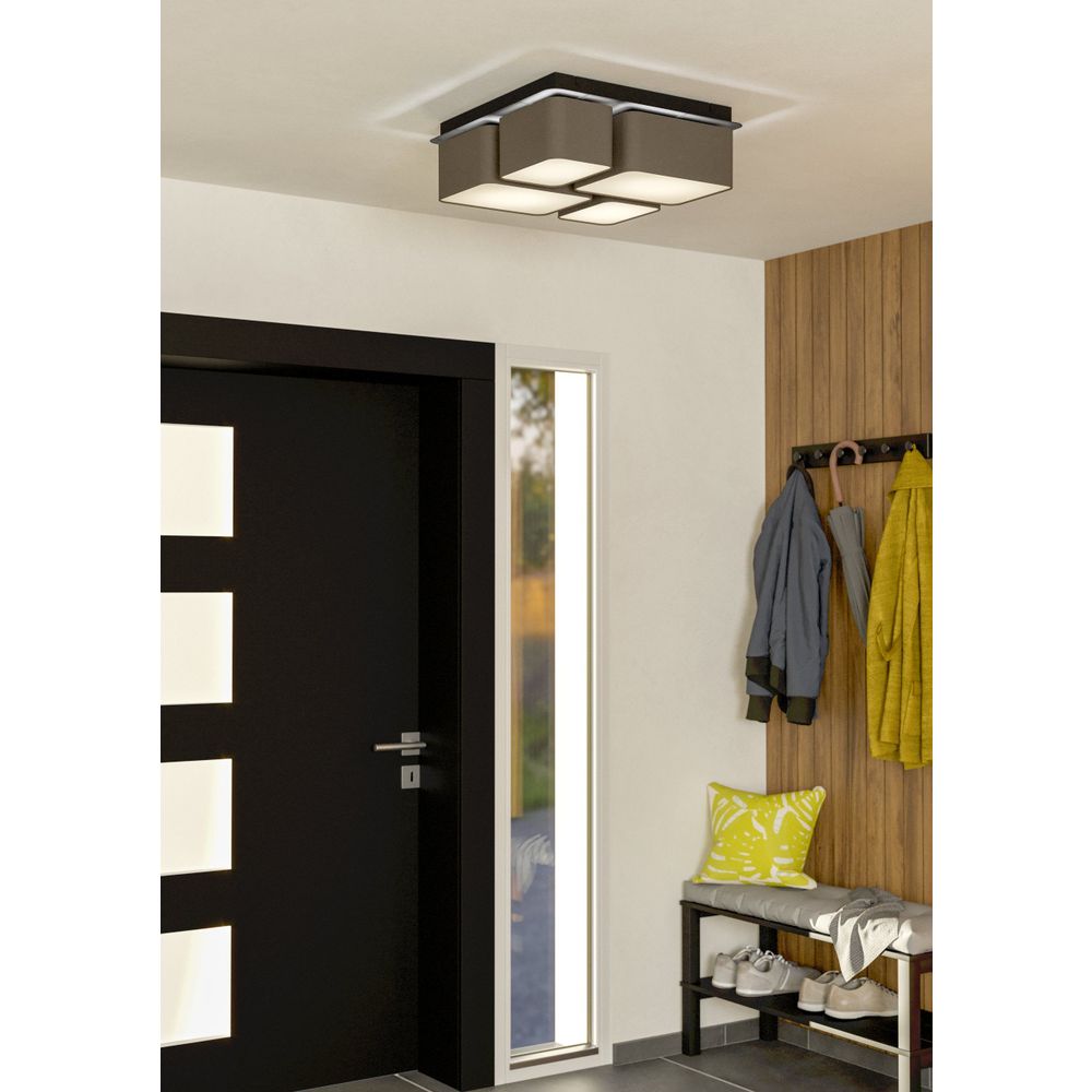 Eglo stropna lampa 'Mordazo' - E27, antracit/smeđa slika 5