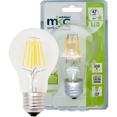 MKC Sijalica,LED 6W, E27, 220V AC, toplo/bijela svjetlost - LED GOCCIA A60 E27/6W slika 1