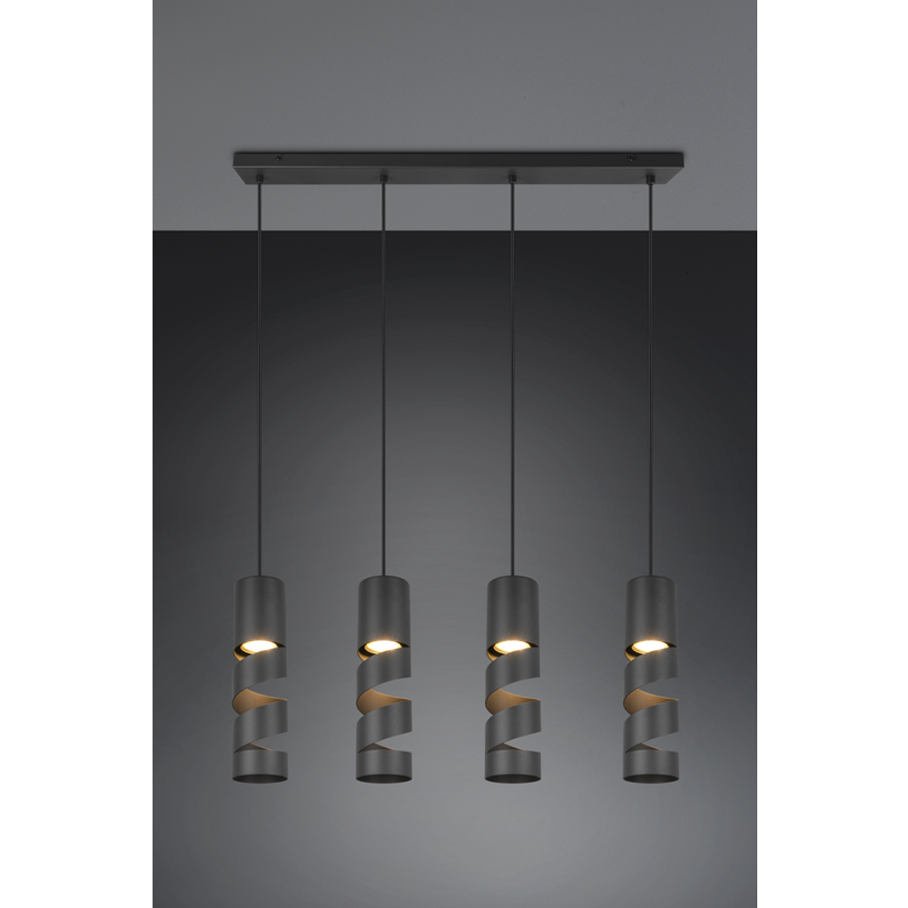 Trio Lightning luster STREAM 4, crna-mat slika 5