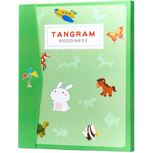 Montessori magnetna knjiga puzzle 3d tangram blokovi slika 7