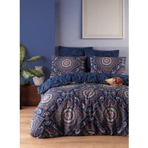 Set Posteljine Varak - Tamnoplavi Dupli Pokrivač za Duvet