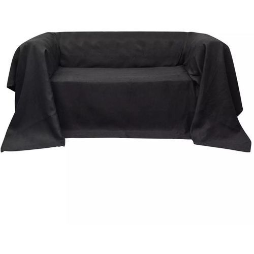 130896 Micro-suede Couch Slipcover Anthracite 210 x 280 cm slika 1