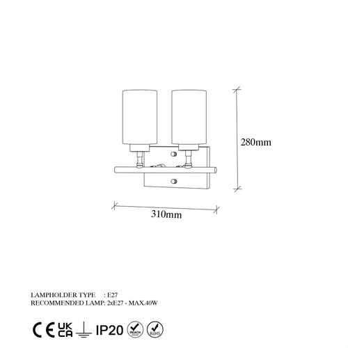 Opviq Zidna lampa, 942FLG2209 slika 8