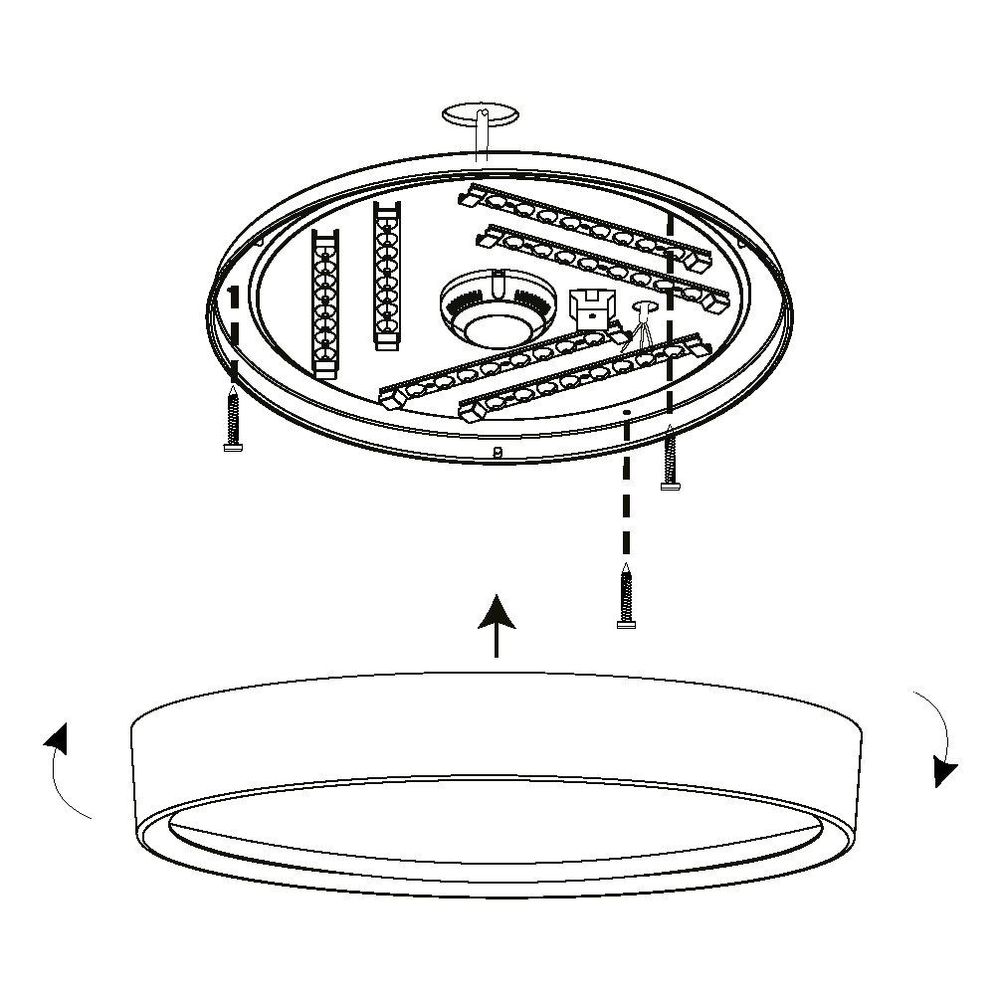 Eglo Musurita Stropna LED Lampa, 33,5W, 3900lm, Promjer 440mm, Crna/Plastika slika 4