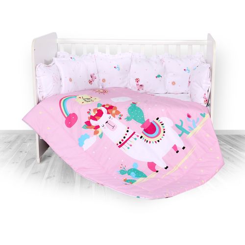 LORELLI LILY 4-dijelni Set Posteljine Ranforce Happy Lama 120 x 60 cm slika 1