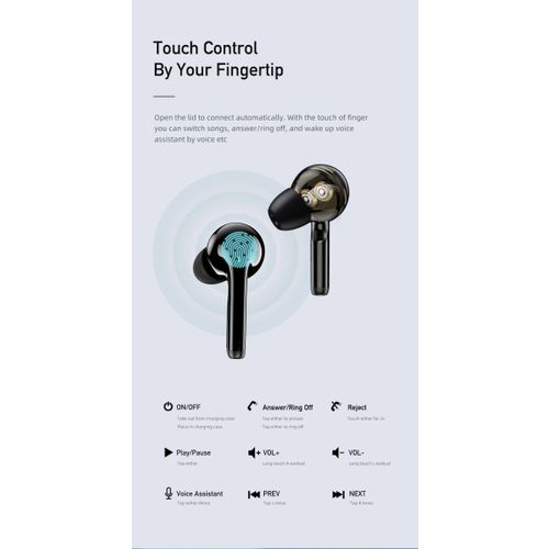 Slušalice AWEI T12P NC Bluetooth bubice crne slika 3