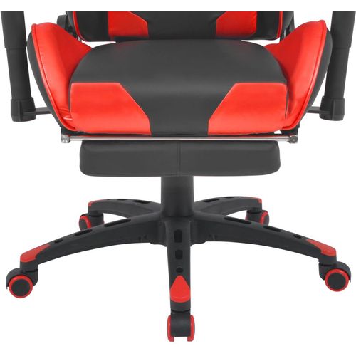 Podesiva igraća uredska stolica s osloncem za noge crvena slika 18