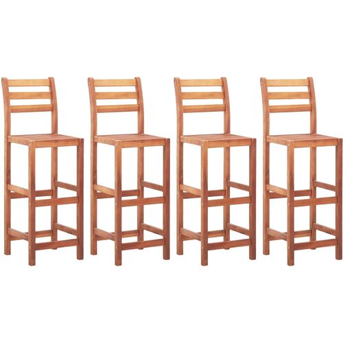 Barske stolice 4 kom od masivnog bagremovog drva slika 37