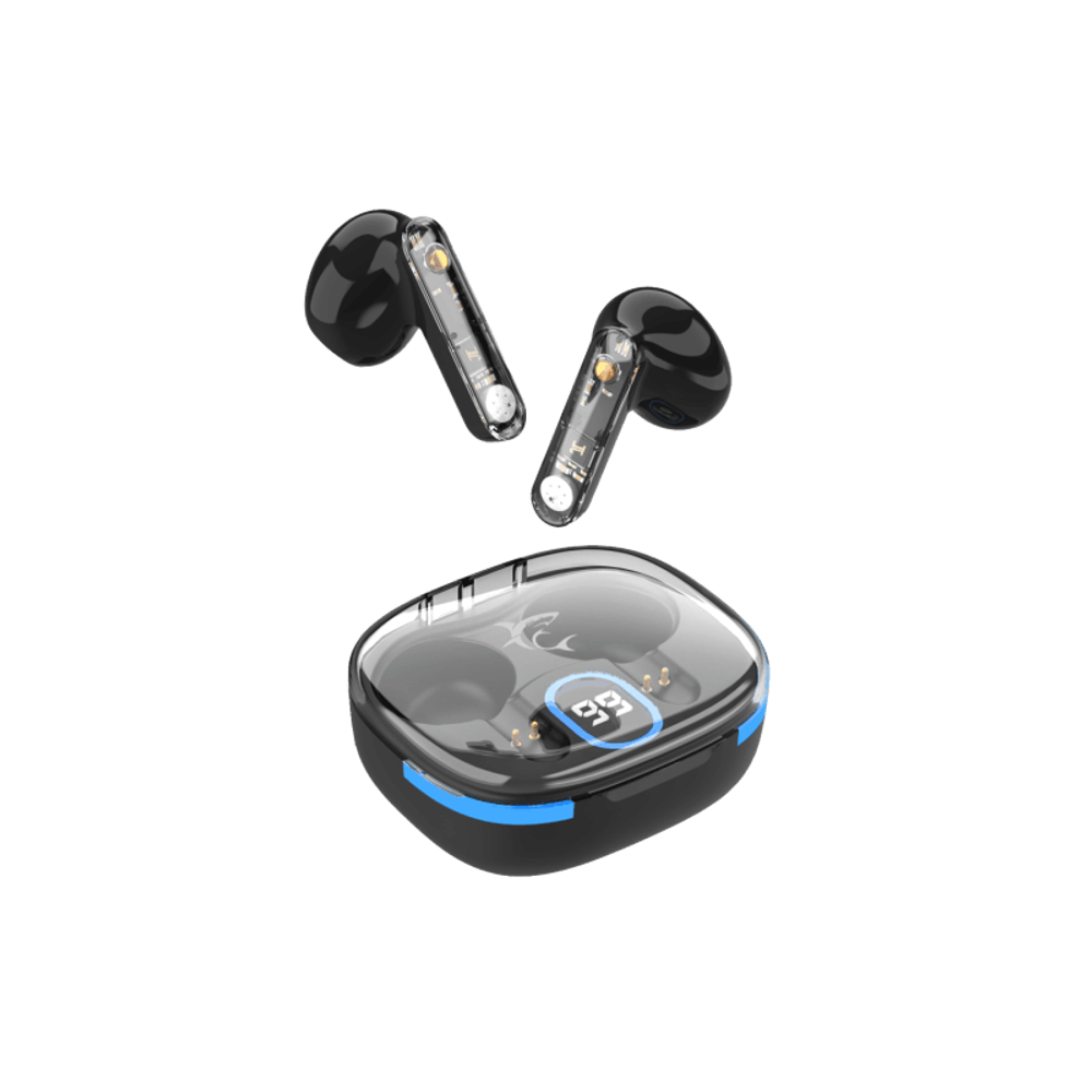 WHITE SHARK EARBUDS Slušalice + mikrofon Bluetooth GEB-TWS37 HYPERBEAT, crne slika 1