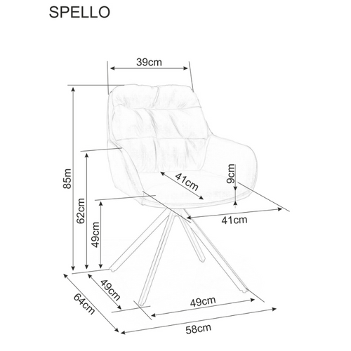 Stolica SPELLO - Umjetna koža slika 8