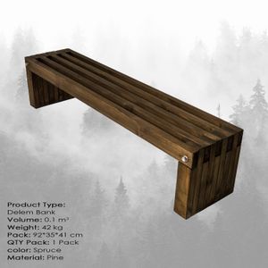 Delem Small Walnut Bench