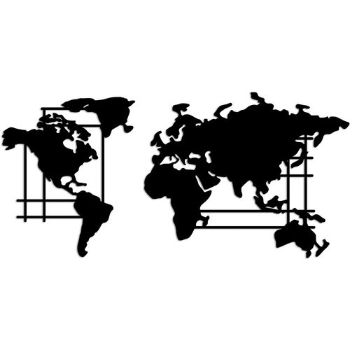 Wallity Metalna zidna dekoracija, World Map - L slika 5