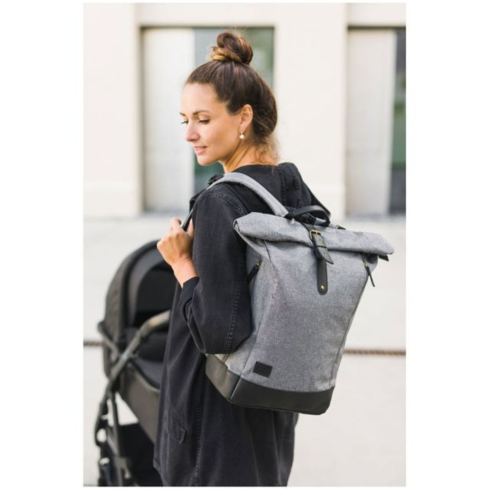 Fillikid Torba/Ruksak za pelene Berlin Rolltop, Sivi slika 13