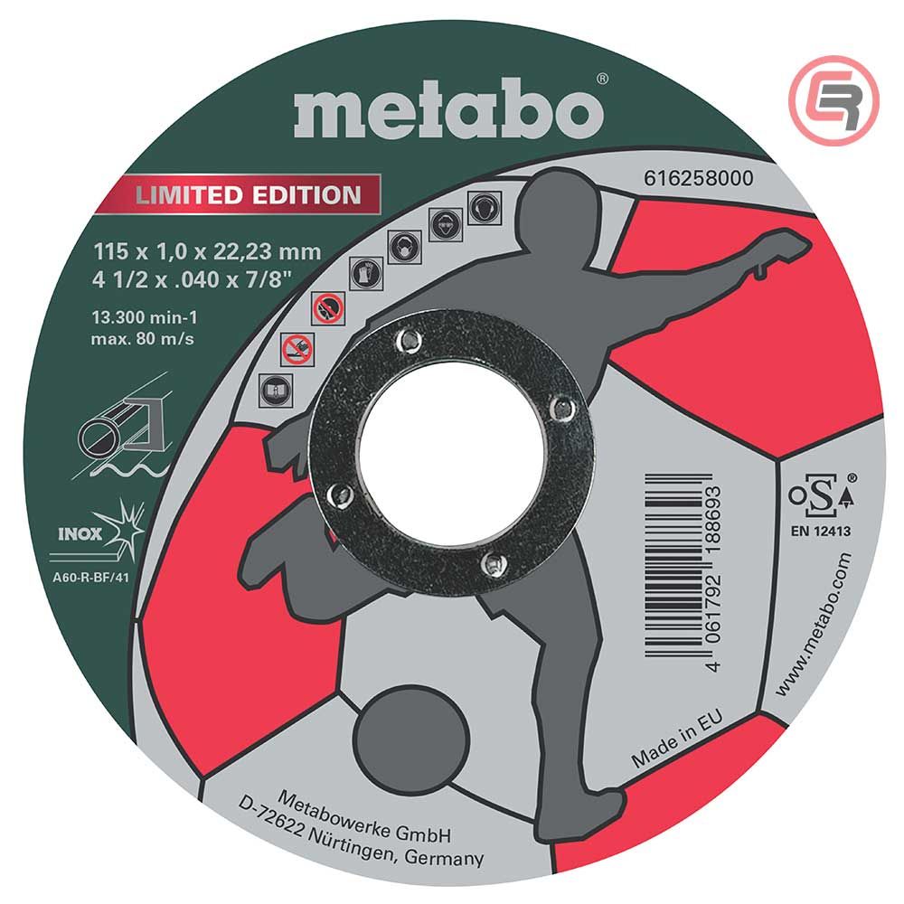 Metabo Rezna Ploča 115 x 1 x 22,2 mm Inox Limited Edition Soccer – 616258000 slika 1
