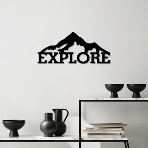 Explore Black Decorative Metal Wall Accessory