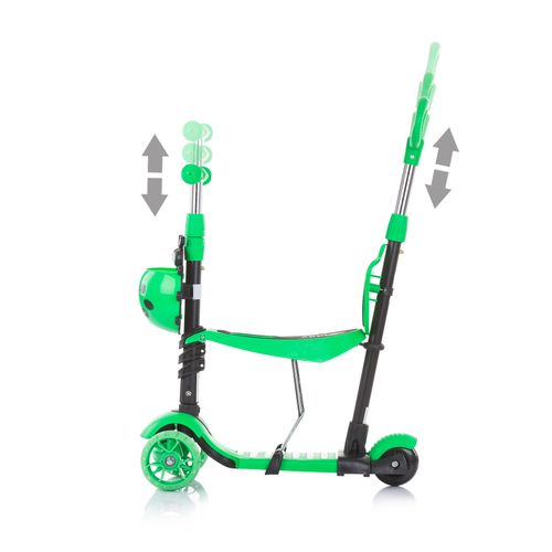 Chipolino romobil / guralica Kiddy Evo s ručkom Lime slika 3